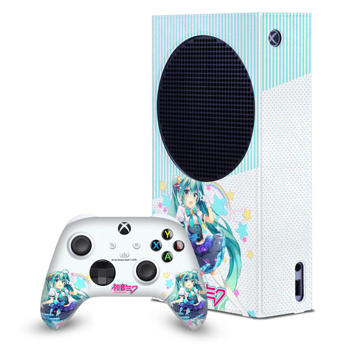 Hatsune Miku Graphics Stars And Rainbow Game Console Wrap and Game Controller Skin Bundle for Microsoft Series S Console & Controller
