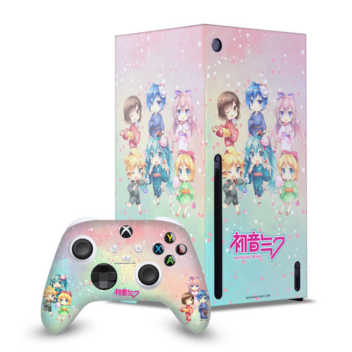 Hatsune Miku Graphics Characters Game Console Wrap and Game Controller Skin Bundle for Microsoft Series X Console & Controller