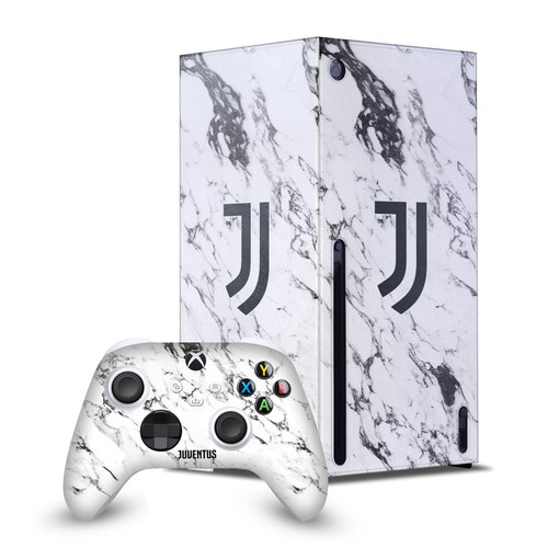Juventus Football Club Art White Marble Game Console Wrap and Game Controller Skin Bundle for Microsoft Series X Console & Controller