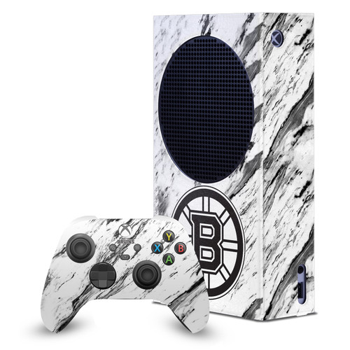 NHL Boston Bruins Marble Game Console Wrap and Game Controller Skin Bundle for Microsoft Series S Console & Controller