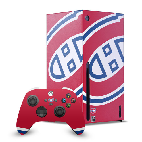 NHL Montreal Canadiens Oversized Game Console Wrap and Game Controller Skin Bundle for Microsoft Series X Console & Controller