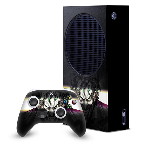 The Joker DC Comics Character Art Arkham Asylum Game Console Wrap and Game Controller Skin Bundle for Microsoft Series S Console & Controller