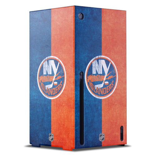 NHL New York Islanders Half Distressed Game Console Wrap Case Cover for Microsoft Xbox Series X