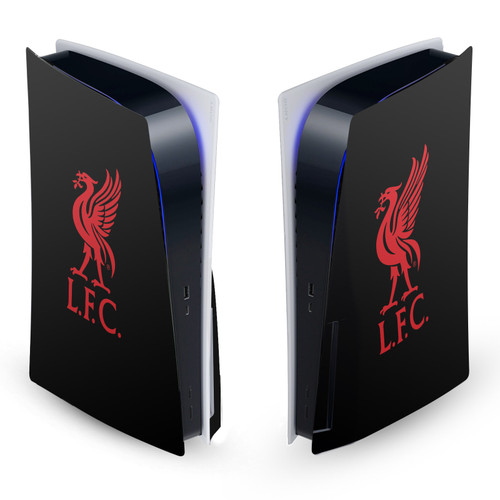 Liverpool Football Club Art Liver Bird Red On Black Vinyl Sticker Skin Decal Cover for Sony PS5 Disc Edition Console