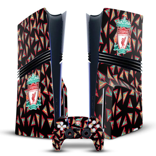 Liverpool Football Club Art Geometric Pattern Vinyl Sticker Skin Decal Cover for Sony PS5 Pro Disc Edition Bundle