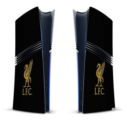 Liverpool Football Club Art Liver Bird Gold On Black Vinyl Sticker Skin Decal Cover for Sony PS5 Pro Digital Edition Console