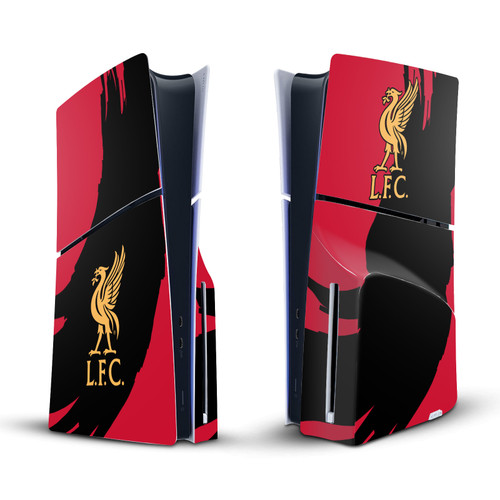 Liverpool Football Club Art Sweep Stroke Vinyl Sticker Skin Decal Cover for Sony PS5 Slim Disc Edition Console