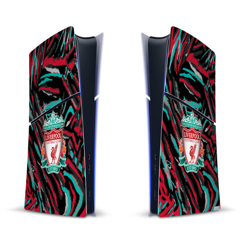 Liverpool Football Club Art Abstract Brush Vinyl Sticker Skin Decal Cover for Sony PS5 Slim Digital Edition Console