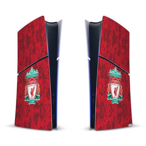 Liverpool Football Club Art Crest Red Camouflage Vinyl Sticker Skin Decal Cover for Sony PS5 Slim Digital Edition Console