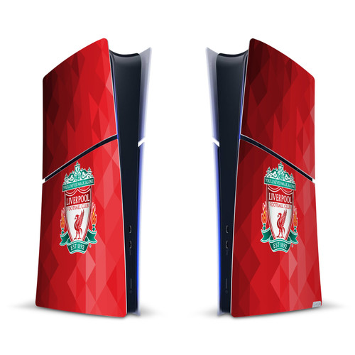 Liverpool Football Club Art Crest Red Geometric Vinyl Sticker Skin Decal Cover for Sony PS5 Slim Digital Edition Console