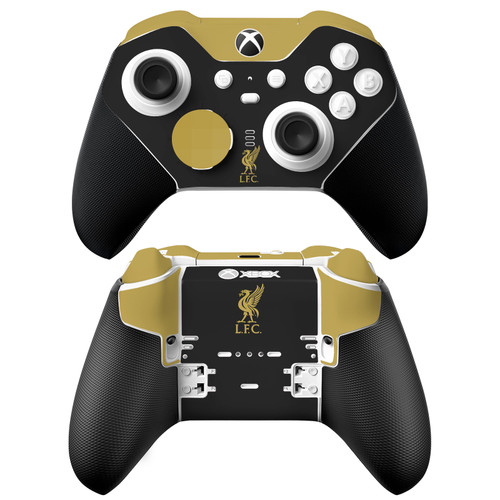 Liverpool Football Club Art Liver Bird Gold On Black Vinyl Sticker Skin Decal Cover for Microsoft Xbox Series X & S Elite Wireless Controller Series 2