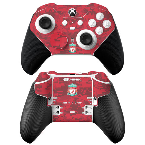 Liverpool Football Club Art Crest Red Camouflage Vinyl Sticker Skin Decal Cover for Microsoft Xbox Series X & S Elite Wireless Controller Series 2