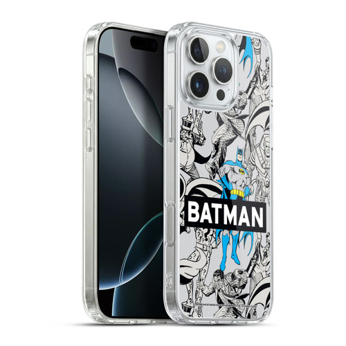 Batman DC Comics Vintage Fashion Patterns Soft Gel Case for Apple iPhone 16 Pro Max & MagSafe