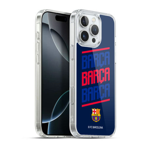 FC Barcelona Graphics Barca Type Soft Gel Case for Apple iPhone 16 Pro Max & MagSafe