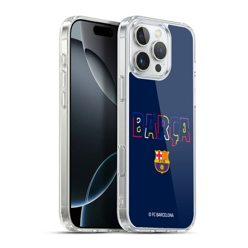 FC Barcelona Graphics Neon Barca Soft Gel Case for Apple iPhone 16 Pro Max & MagSafe