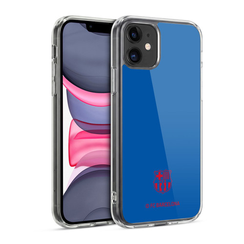 FC Barcelona Crest Patterns Blue Soft Gel Case for Apple iPhone 11