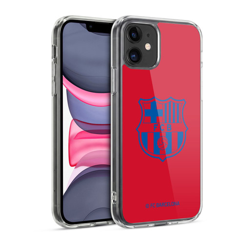 FC Barcelona Crest Patterns Red Soft Gel Case for Apple iPhone 11
