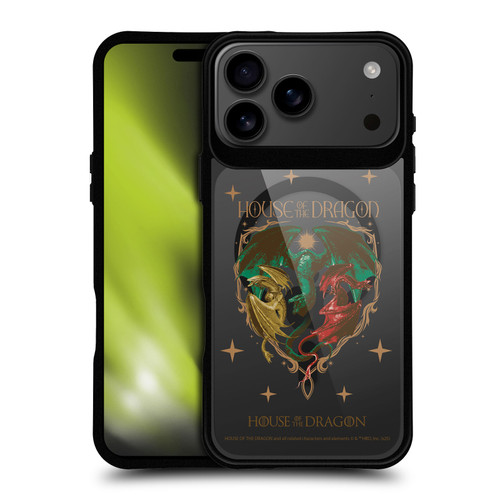 House Of The Dragon: Television Series Graphic Art Dragons BLACK SHOCKPROOF BUMPER CASE COMPATIBLE WITH Apple iPhone 17 Pro Max & MAGSAFE