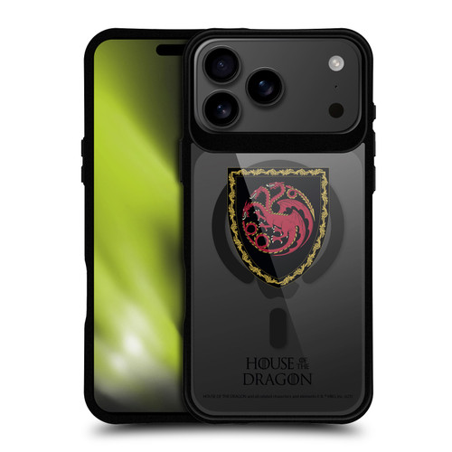 House Of The Dragon: Television Series Graphic Art Targaryen Shield BLACK SHOCKPROOF BUMPER CASE COMPATIBLE WITH Apple iPhone 17 Pro Max & MAGSAFE