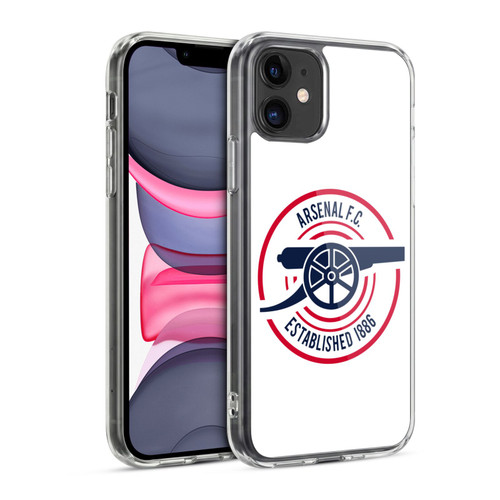 Arsenal FC Crest and Gunners Logo 1886 Soft Gel Case for Apple iPhone 11