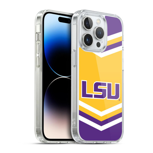 Louisiana State University LSU LSU Art Cheer Dress Pattern Soft Gel Case for Apple iPhone 13 Pro & MagSafe