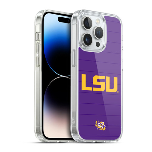 Louisiana State University LSU LSU Art Word Mark Soft Gel Case for Apple iPhone 13 Pro & MagSafe