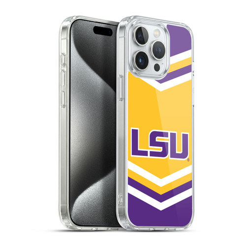 Louisiana State University LSU LSU Art Cheer Dress Pattern Soft Gel Case for Apple iPhone 15 Pro Max & MagSafe