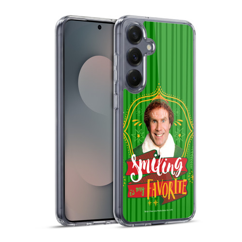 Elf Movie Graphics 2 Smiling Is My favorite Soft Gel Case for Samsung Galaxy S25+ & MagSafe