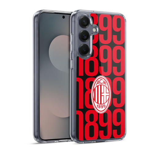 AC Milan Graphics Pattern Soft Gel Case for Samsung Galaxy S25 & MagSafe