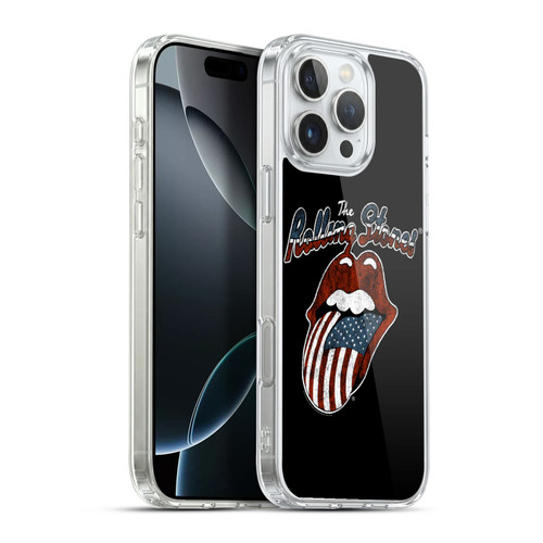 The Rolling Stones Key Art US Flag Tongue Soft Gel Case for Apple iPhone 16 Pro Max & MagSafe
