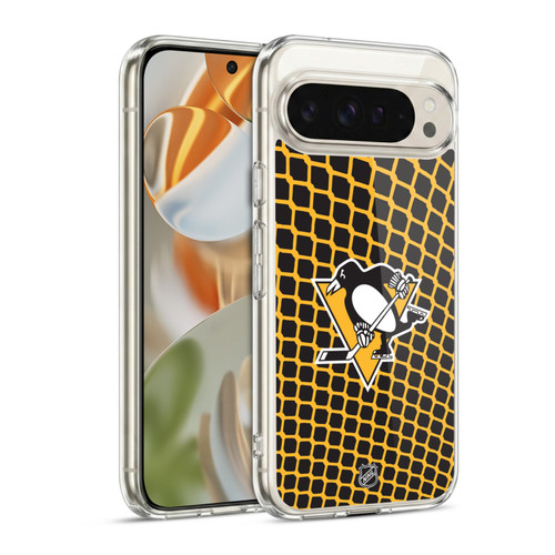 NHL Pittsburgh Penguins Net Pattern Soft Gel Case for Google Pixel 9 / Pixel 9 Pro