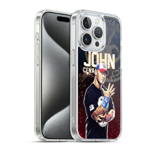 WWE Superstars John Cena Soft Gel Case for Apple iPhone 15 Pro & MagSafe