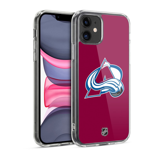 NHL Colorado Avalanche Plain Soft Gel Case for Apple iPhone 11