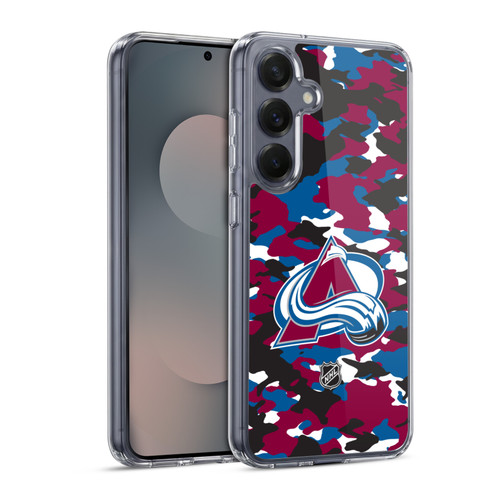 NHL Colorado Avalanche Camouflage Soft Gel Case for Samsung Galaxy S25 & MagSafe