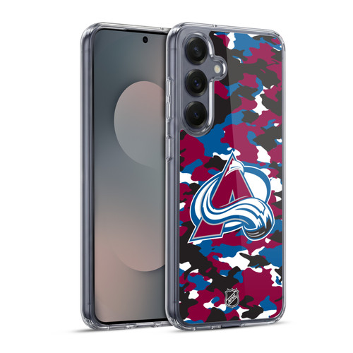 NHL Colorado Avalanche Camouflage Soft Gel Case for Samsung Galaxy S25+ & MagSafe