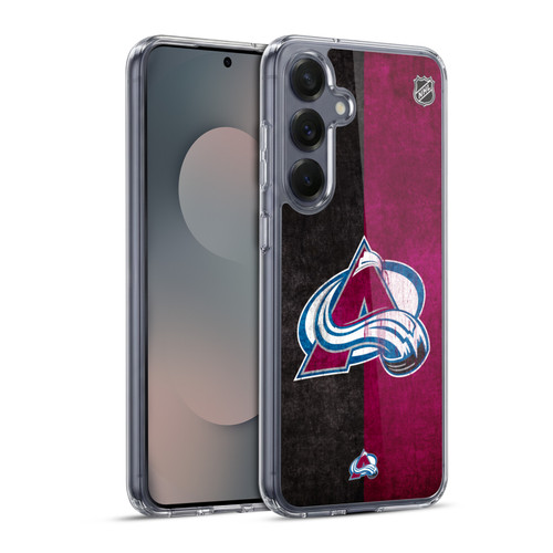 NHL Colorado Avalanche Half Distressed Soft Gel Case for Samsung Galaxy S25+ & MagSafe