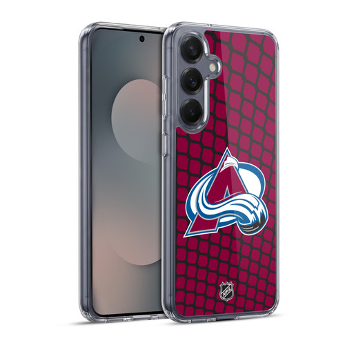 NHL Colorado Avalanche Net Pattern Soft Gel Case for Samsung Galaxy S25+ & MagSafe