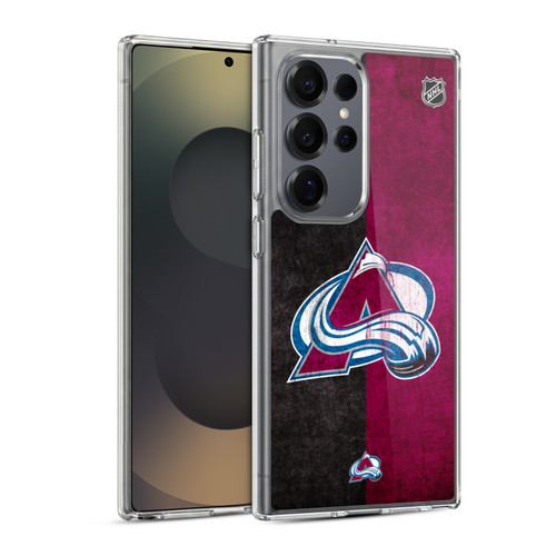 NHL Colorado Avalanche Half Distressed Soft Gel Case for Samsung Galaxy S25 Ultra & MagSafe