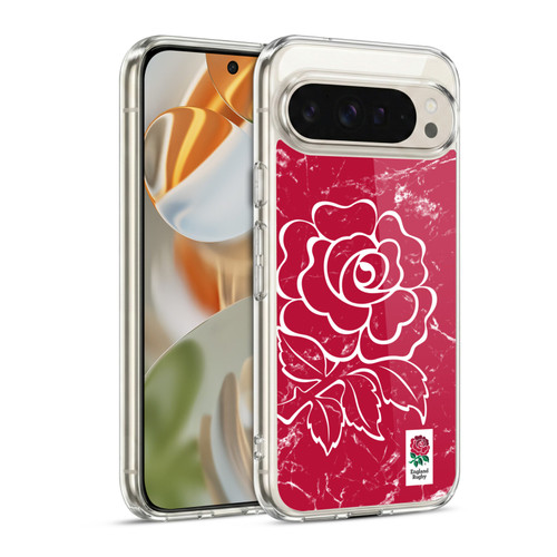 England Rugby Union Marble Red Soft Gel Case for Google Pixel 9 / Pixel 9 Pro
