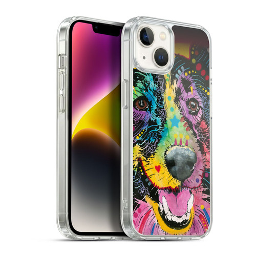 Dean Russo Dogs Smiling Collie Soft Gel Case for Apple iPhone 14 Plus & MagSafe