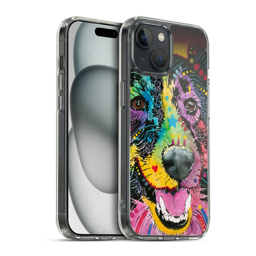 Dean Russo Dogs Smiling Collie Soft Gel Case for Apple iPhone 15 & MagSafe