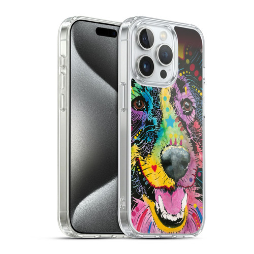 Dean Russo Dogs Smiling Collie Soft Gel Case for Apple iPhone 15 Pro & MagSafe
