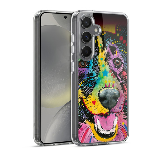 Dean Russo Dogs Smiling Collie Soft Gel Case for Samsung Galaxy S24 5G & MagSafe