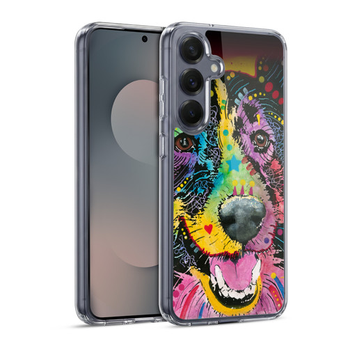 Dean Russo Dogs Smiling Collie Soft Gel Case for Samsung Galaxy S25 & MagSafe