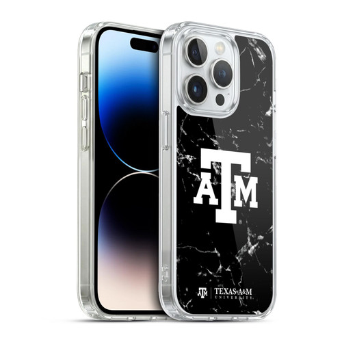Texas A&M University TAMU Texas A&m University B&W Marble Soft Gel Case for Apple iPhone 13 Pro & MagSafe