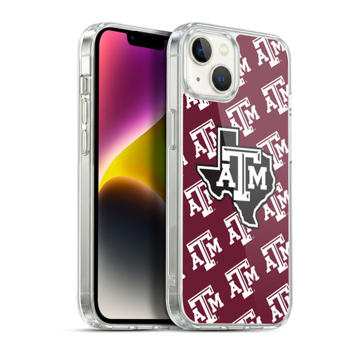 Texas A&M University TAMU Texas A&m University Pattern Soft Gel Case for Apple iPhone 14 Plus & MagSafe