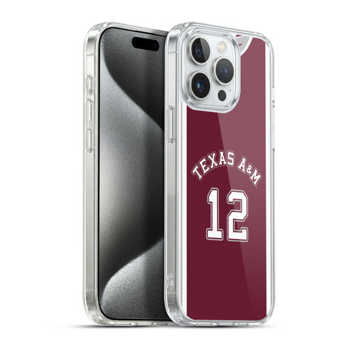 Texas A&M University TAMU Texas A&m University Basketball Jersey Soft Gel Case for Apple iPhone 15 Pro Max & MagSafe