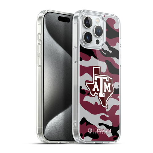 Texas A&M University TAMU Texas A&m University Camouflage Soft Gel Case for Apple iPhone 15 Pro Max & MagSafe