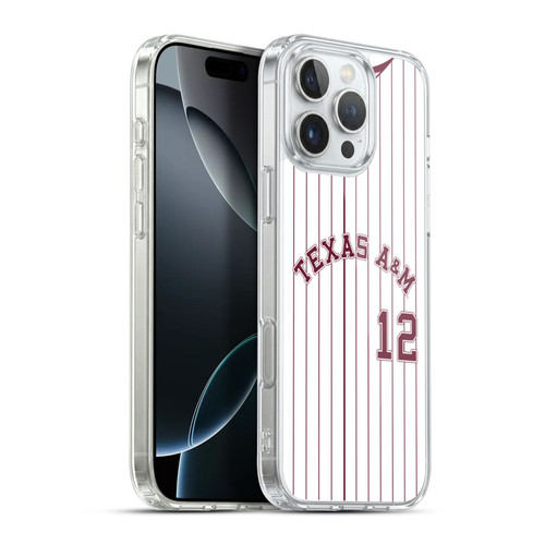 Texas A&M University TAMU Texas A&m University Baseball Jersey Soft Gel Case for Apple iPhone 16 Pro Max & MagSafe