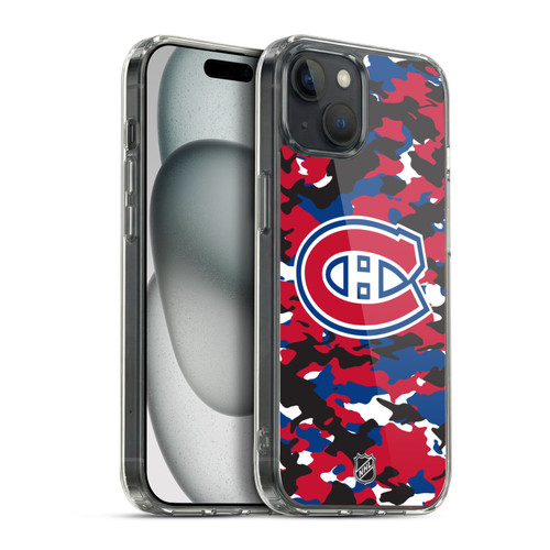 NHL Montreal Canadiens Camouflage Soft Gel Case for Apple iPhone 15 Plus & MagSafe